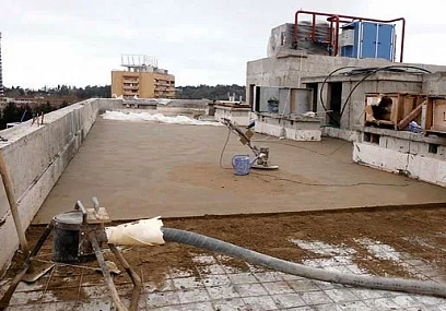 Полусухая стяжка кровли
